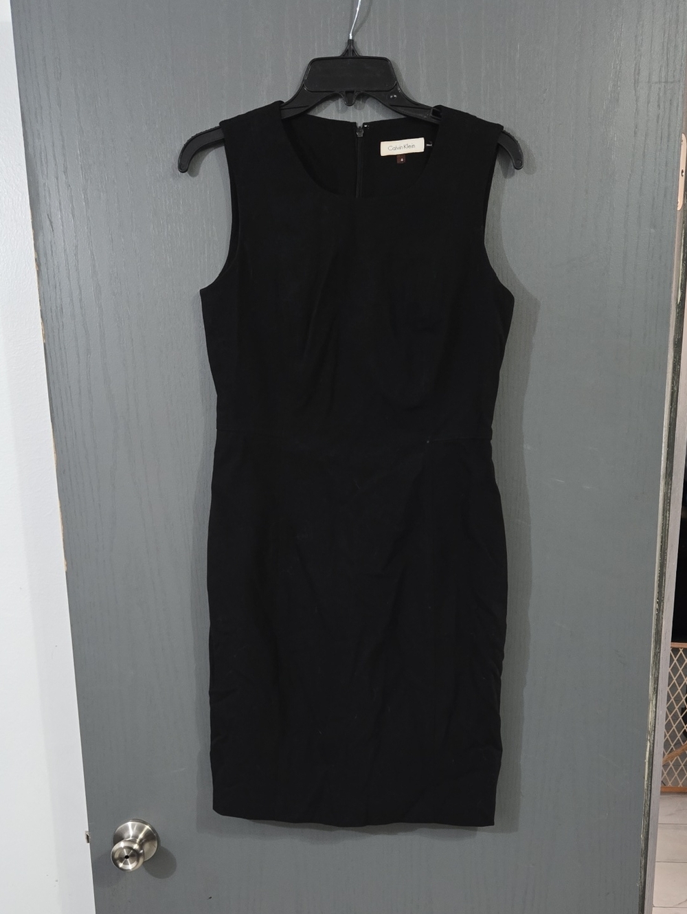 Calvin Klein Black Sleeveless Sheath Dress